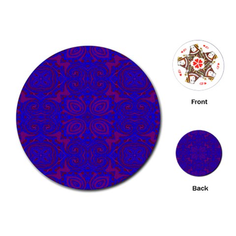 Purple Pilick2 Playing Cards (Round) from ArtsNow.com Front