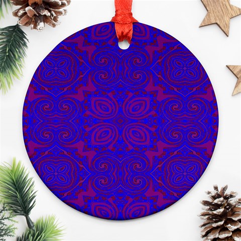 Purple Pilick2 Round Ornament (Two Sides) from ArtsNow.com Back