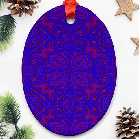Purple Pilick2 Oval Ornament (Two Sides) from ArtsNow.com Front