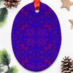 Purple Pilick2 Oval Ornament (Two Sides) from ArtsNow.com Back