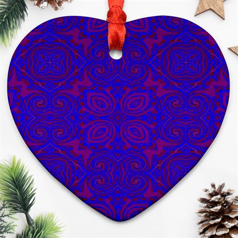 Purple Pilick2 Heart Ornament (Two Sides) from ArtsNow.com Front