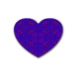 Purple Pilick2 Rubber Heart Coaster (4 pack)