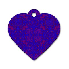 Purple Pilick2 Dog Tag Heart (Two Sides) from ArtsNow.com Front