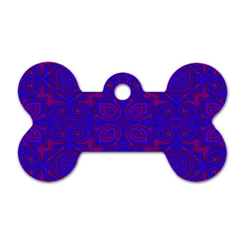 Purple Pilick2 Dog Tag Bone (Two Sides) from ArtsNow.com Front