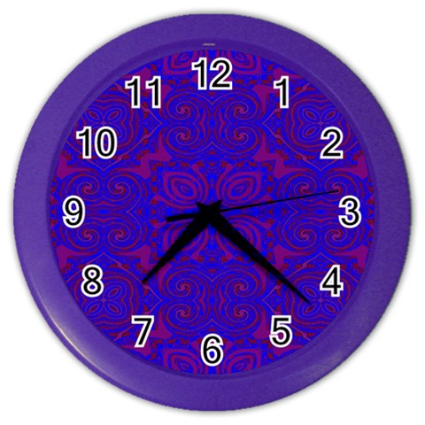 Purple Pilick2 Color Wall Clock from ArtsNow.com Front