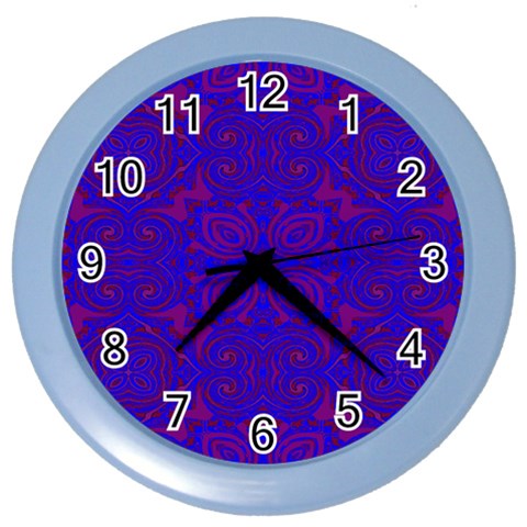 Purple Pilick2 Color Wall Clock from ArtsNow.com Front