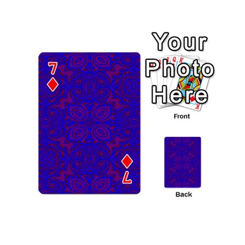 Purple Pilick2 Playing Cards 54 (Mini) from ArtsNow.com Front - Diamond7
