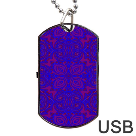 Purple Pilick2 Dog Tag USB Flash (Two Sides) from ArtsNow.com Front