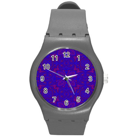 Purple Pilick2 Round Plastic Sport Watch (M) from ArtsNow.com Front