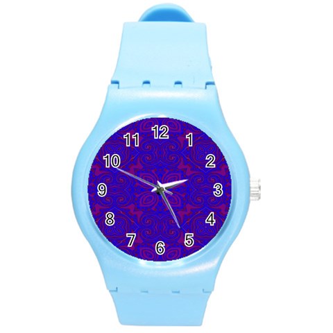 Purple Pilick2 Round Plastic Sport Watch (M) from ArtsNow.com Front