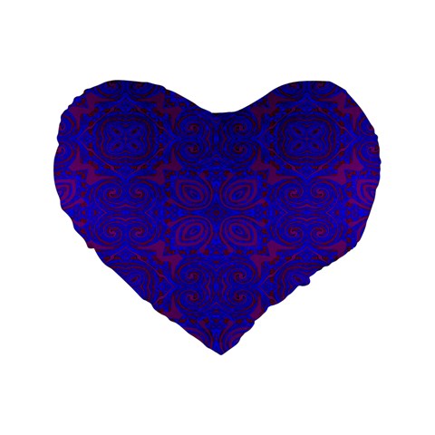 Purple Pilick2 Standard 16  Premium Flano Heart Shape Cushion  from ArtsNow.com Front