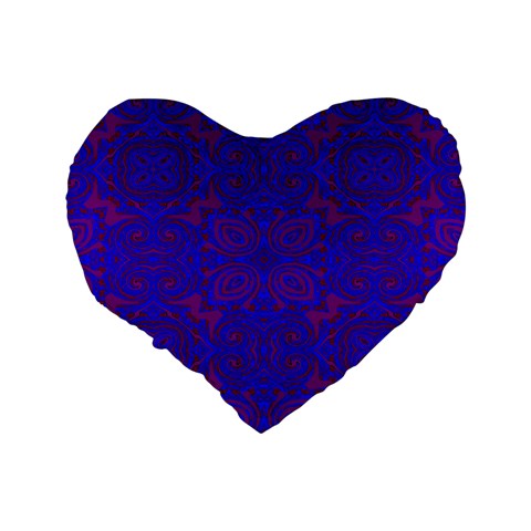 Purple Pilick2 Standard 16  Premium Flano Heart Shape Cushion  from ArtsNow.com Back