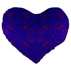 Purple Pilick2 Large 19  Premium Flano Heart Shape Cushion from ArtsNow.com Front