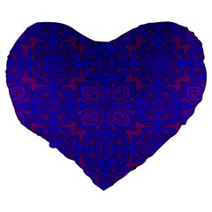 Purple Pilick2 Large 19  Premium Flano Heart Shape Cushion from ArtsNow.com Back