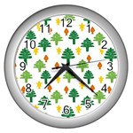 xmas0023 Wall Clock (Silver)