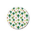 xmas0023 Rubber Round Coaster (4 pack)