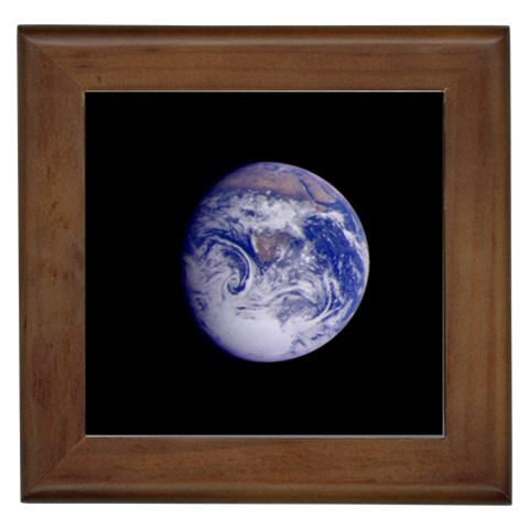 Earth from Space Framed Tile from ArtsNow.com Front