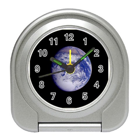 Earth from Space Travel Alarm Clock from ArtsNow.com Front