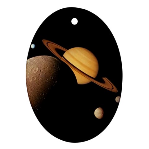 Saturn Enceladus Ornament (Oval) from ArtsNow.com Front
