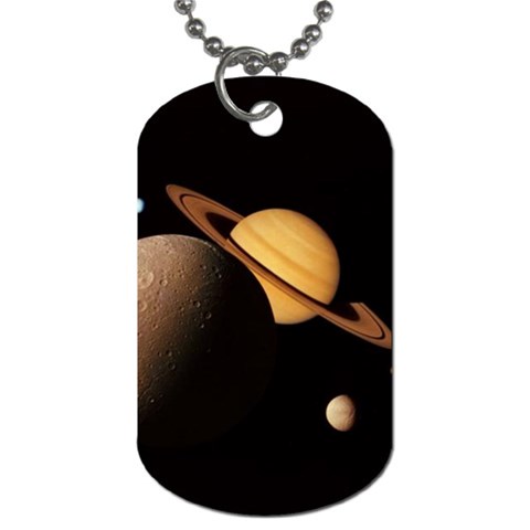 Saturn Enceladus Dog Tag (One Side) from ArtsNow.com Front