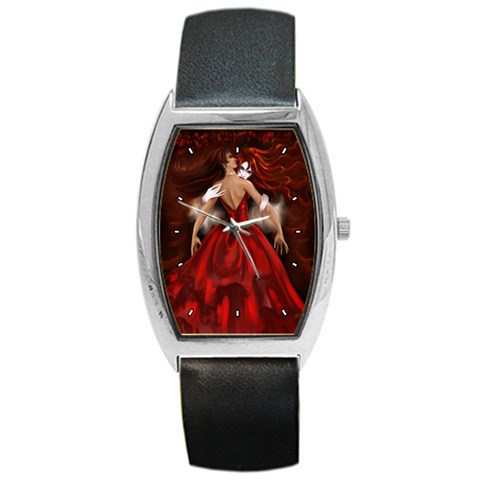 Dinner Time Barrel Style Metal Watch from ArtsNow.com Front