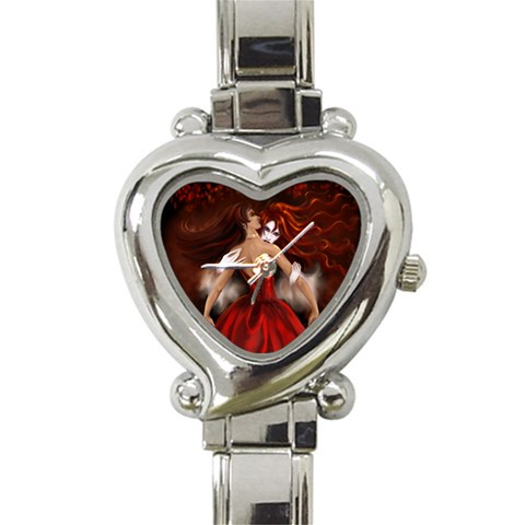 Dinner Time Heart Italian Charm Watch from ArtsNow.com Front