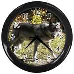 Wolf Teething Wall Clock (Black)