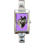 Wolf Head  Rectangular Italian Charm Watch