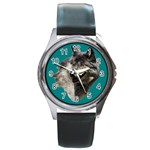Wolf Head  Round Metal Watch