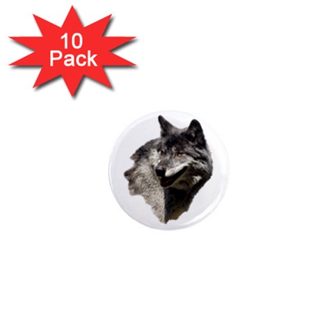 Wolf Head  1  Mini Magnet (10 pack)  from ArtsNow.com Front