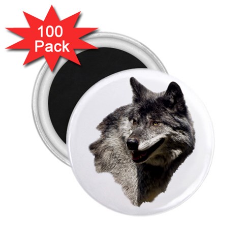 Wolf Head  2.25  Magnet (100 pack)  from ArtsNow.com Front