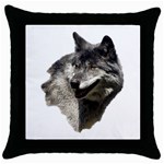 Wolf Head  Throw Pillow Case (Black)