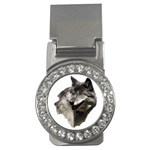 Wolf Head  Money Clip (CZ)