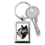 Wolf Head  Key Chain (Rectangle)