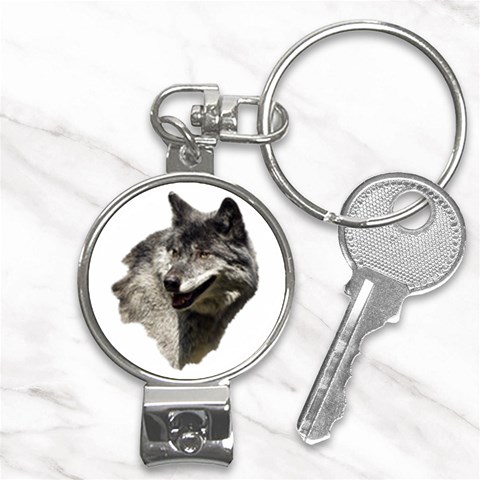 Wolf Head  Nail Clippers Key Chain from ArtsNow.com Front