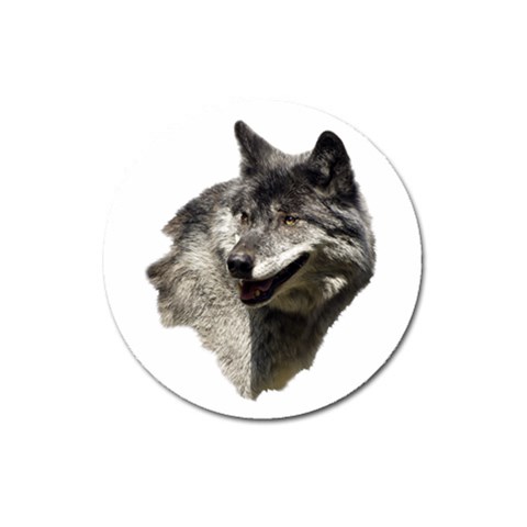 Wolf Head  Magnet 3  (Round) from ArtsNow.com Front