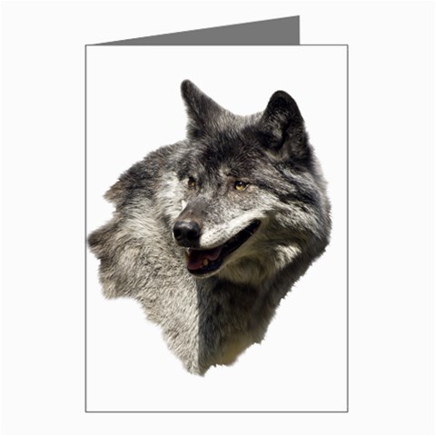 Wolf Head  Greeting Cards (Pkg of 8) from ArtsNow.com Left
