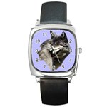 Wolf Head  Square Metal Watch