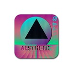 Vaporwave Aesthetic Rubber Coaster (Square)