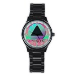 Vaporwave Aesthetic Stainless Steel Round Watch