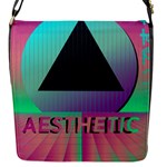Vaporwave Aesthetic Flap Closure Messenger Bag (S)