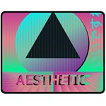 Vaporwave Aesthetic Double Sided Fleece Blanket (Medium)
