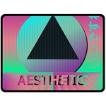 Vaporwave Aesthetic Double Sided Fleece Blanket (Large)
