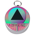 Vaporwave Aesthetic Silver Compass