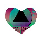 Vaporwave Aesthetic Standard 16  Premium Flano Heart Shape Cushion 