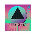 Vaporwave Aesthetic Small Satin Scarf (Square)