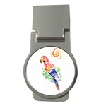 Scarlet Macaw Money Clip (Round)