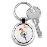 Scarlet Macaw Key Chain (Round)