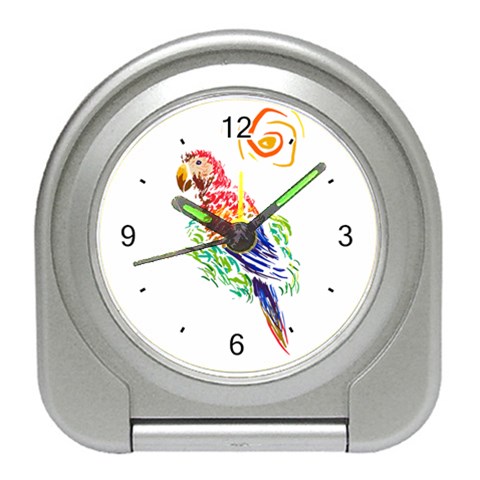 Scarlet Macaw Travel Alarm Clock from ArtsNow.com Front