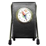 Scarlet Macaw Pen Holder Desk Clock